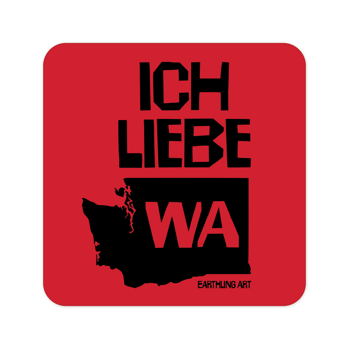 I Love WA German Magnet