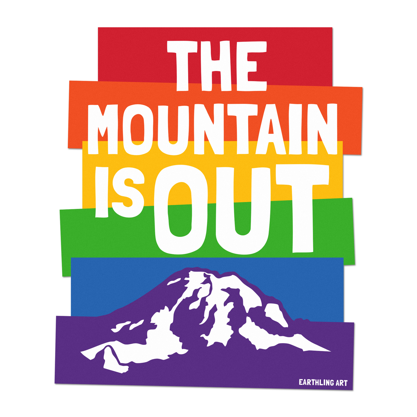 The Mountain Is Out Sticker